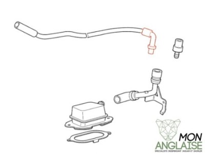 Durite de reniflard 90° Jaguar S-Type 1999-2002 | XR839224