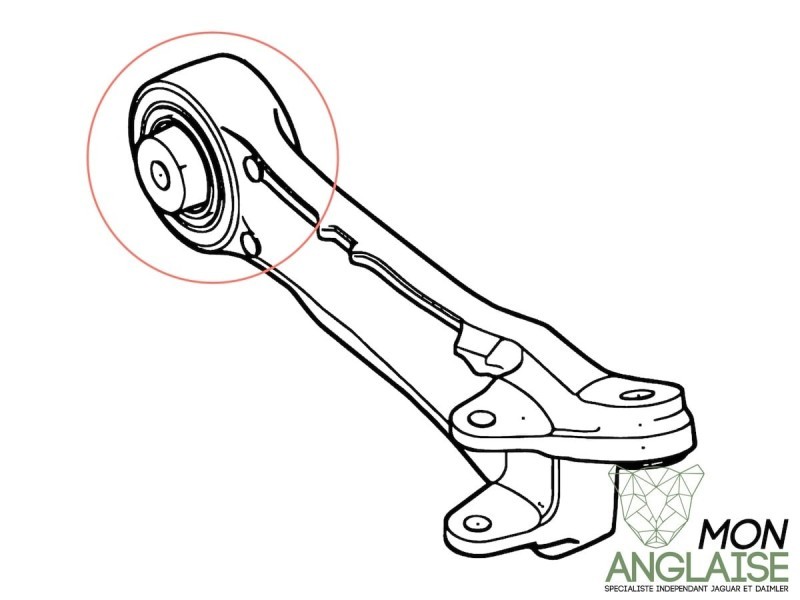 Silentbloc de triangle inférieur avant (gros) Jaguar XJ X350 2003-2009 | C2C4437