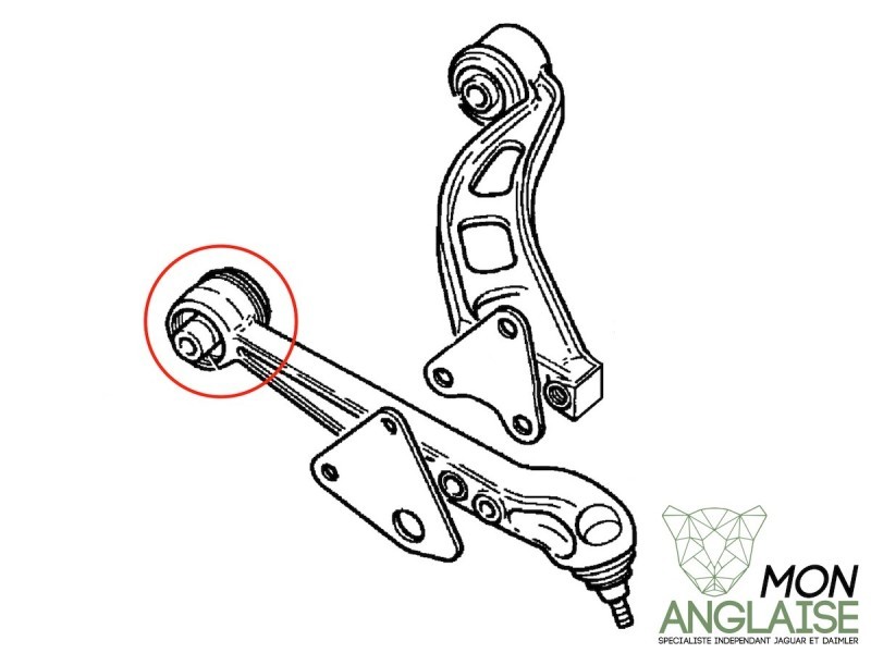 Silentbloc de triangle inférieur avant Jaguar XJ8 1998-2002 | MNE1360BB
