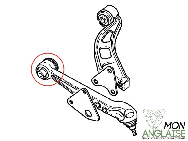 Silentbloc de triangle inférieur avant Jaguar XK8 1996-2006 | MNE1360BB