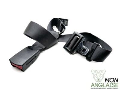 Ceinture de sécurité arrière centrale noire Jaguar XJ40 de 1986 à 1992 Référence OE : BEC15537LEG