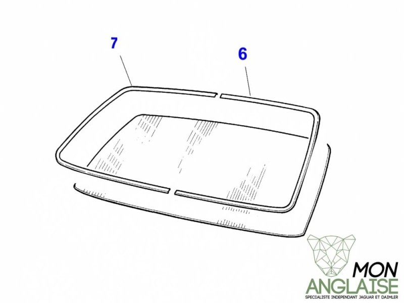Ensemble chrome de lunette arrière Jaguar X300 1995-1995 | BEC184489