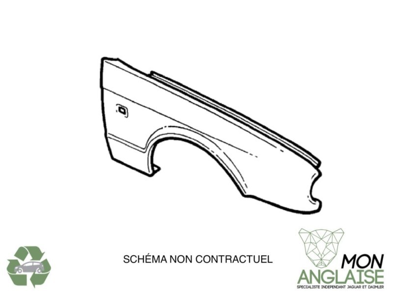 Aile avant droite Jaguar XJ8 1998-2002 | AXX1516