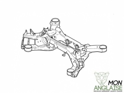 Berceau arrière Jaguar XJ X350 2003-2006 | C2C12486