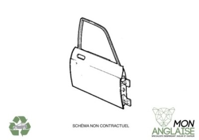 Portière avant droite Jaguar XJ Série 3 1978-1992 | AKP470