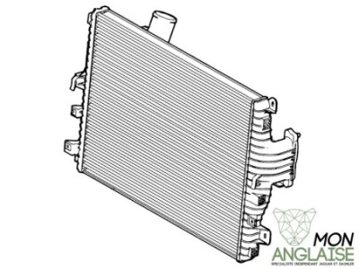 Échangeur de turbo (intercooler) Jaguar XJ X350 de 2003 à 2009 Référence OE : C2D45348