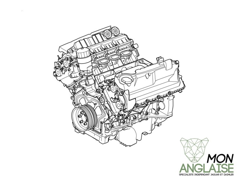 Moteur 5.0L AJ133 Jaguar New XJ 2010-2019 | C2D49712