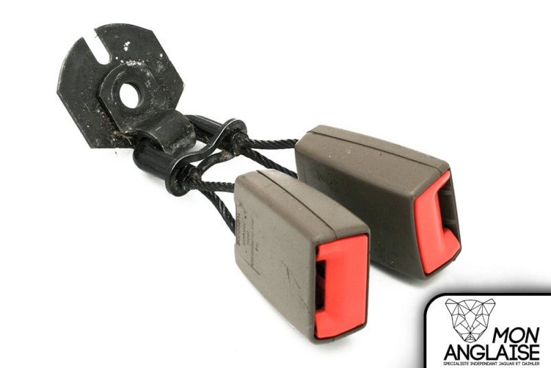 Boucle de ceinture de sécurité jumelée sable Jaguar X-Type 2001-2003 | C2S22197AEK