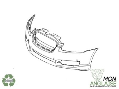 Pare choc avant XFR sans aide au stationnement Jaguar XF de 2010 à 2011 Référence OE : C2Z12007XXX