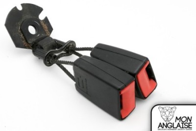Boucle de ceinture de sécurité double berline noir Jaguar X-Type de 2003 à 2009 Référence OE : C2S51214