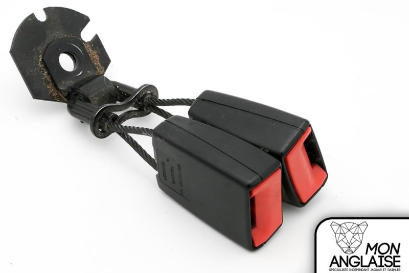 Boucle de ceinture de sécurité double berline noir Jaguar X-Type 2003-2009 | C2S51214