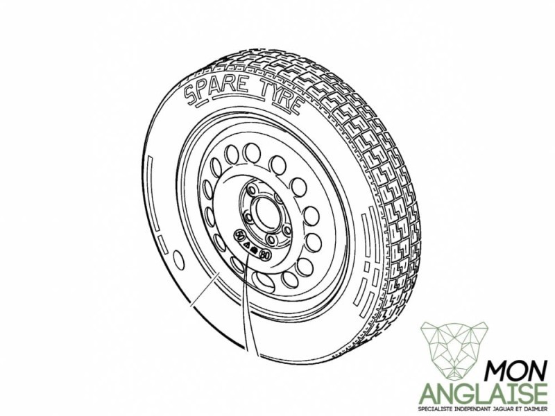 Roue de secours galette 16" Jaguar X-Type 2001-2009 | C2S41314