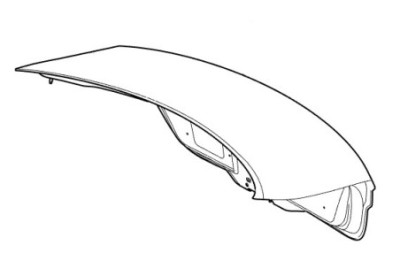 Couvercle de coffre Jaguar XF de 2008 à 2011 Référence OE : C2Z18986