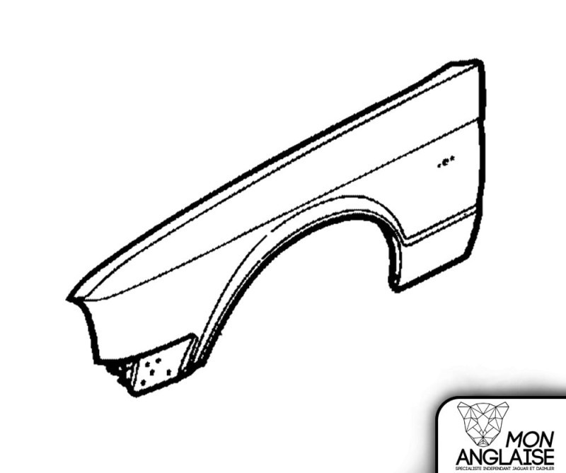 Aile avant gauche Jaguar XJ40 1991-1993 | CAP5123