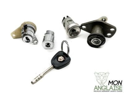 Ensemble barillets avec 1 clé LHD - FR Jaguar XK8 de 1996 à 2002 Référence OE : ENSXK8LHD2