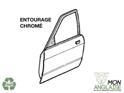 Portière avant gauche entourage chromé Jaguar XJ8 de 1998 à 2002 Référence OE : FNC3029AAC