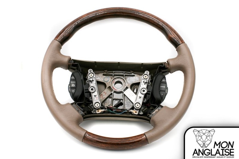 Volant cuir et ronce de noyer sable Jaguar XK8 1997-2002 | HJB9181DBAEK