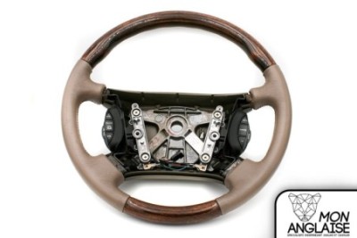 Volant cuir et ronce de noyer sable Jaguar XK8 1997-2002 | HJB9181DBAEK