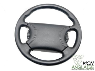 Volant cuir noir perforé Jaguar XJ8 1998-2002 | HJB9181HBLEG