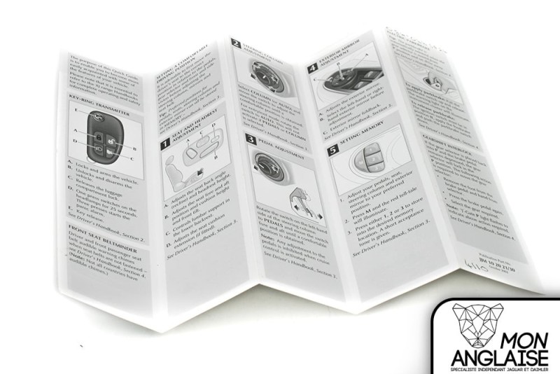 Guide rapide d'utilisation Anglais Jaguar XJ X350 2003-2009 | GUIX3501