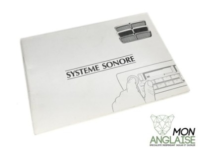Manuel des systèmes sonores Jaguar X300 de 1995 à 1997 Référence OE : JJM11211255
