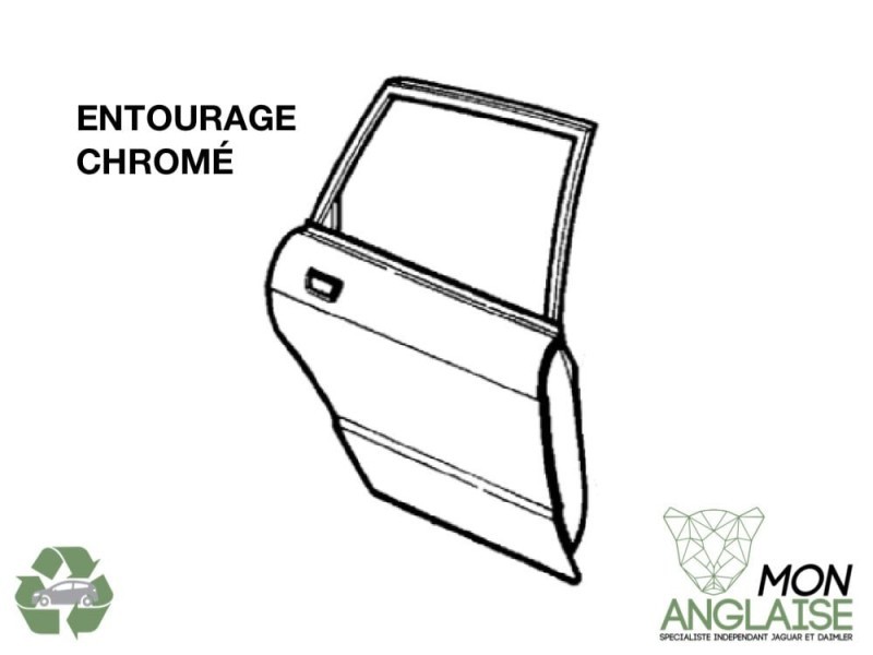 Portière arrière droite SWB entourage chromé Jaguar X300 1995-1997 | JLM11724C
