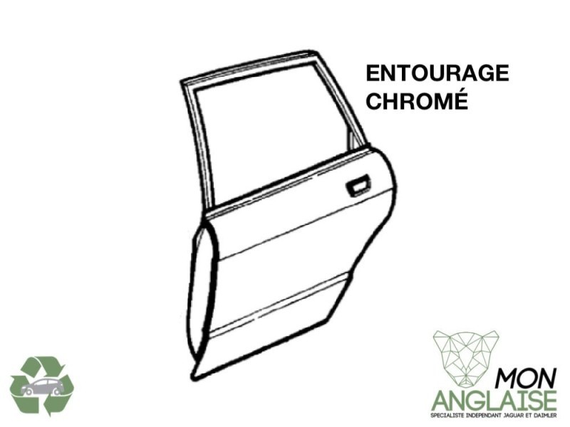 Portière arrière gauche LWB entourage chromé Jaguar X300 1995-1997 | JLM12259C