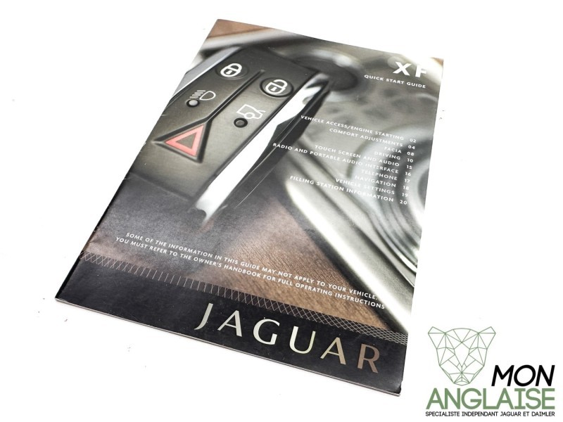 Guide utilisation rapide en anglais Jaguar XF 2008-2011 | JJM109640801