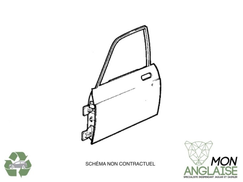 Portière avant gauche modèle USA Jaguar XJ Série 1 1968-1973 | JS651