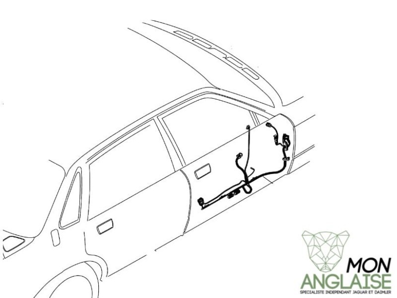 Faisceau de portière passager avant Jaguar XJ8 1998-2002 | LNF3190BB