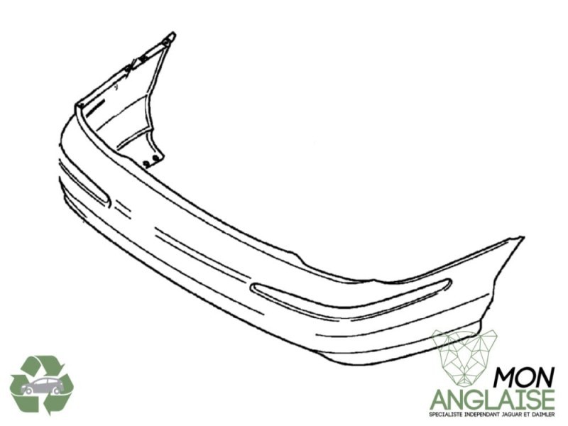Pare-choc arrière sans capteur de stationnement Jaguar S-Type 1999-2004 | XR87634