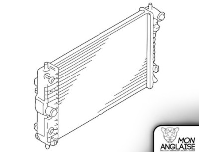 Radiateur de refroidissement Jaguar XK8 de 1996 à 2002 Référence OE : MJB4190BC