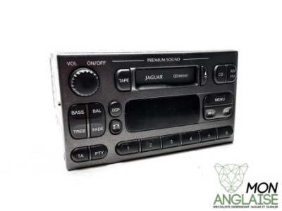 Autoradio lecteur cassette premium gris foncé Jaguar S-Type de 1999 à 2002 Référence OE : JLM21032LGR