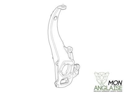 Porte moyeu avant gauche Jaguar XF de 2008 à 2015 Référence OE : C2P25454