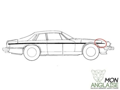 Ligne de carrosserie Oyster aile AVD Jaguar XJS de 1975 à 1991 Référence OE : BCC4608