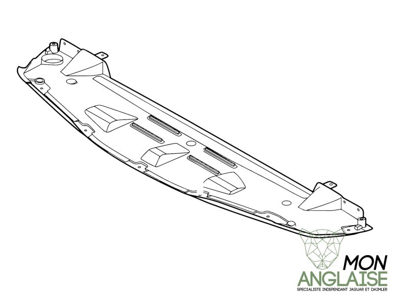 Plateau inférieur pare-choc avant Jaguar XJ X350 2008-2009 | C2C35762