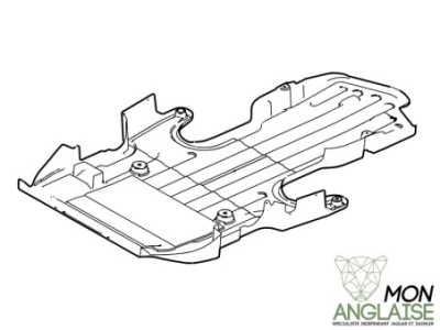 Panneau de protection sous moteur Jaguar XF 2008-2009 | C2Z4201