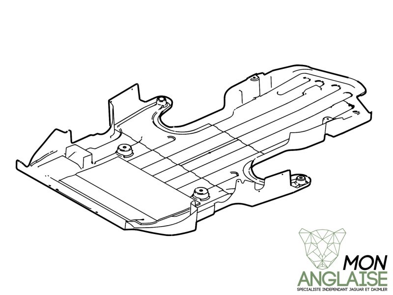 Panneau de protection sous moteur Jaguar XF 2008-2009 | C2Z4202