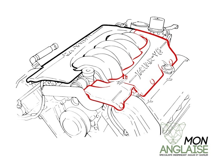 Couvercle moteur gauche Jaguar V8 Jaguar XK8 1999-2006 | NJC3921BB