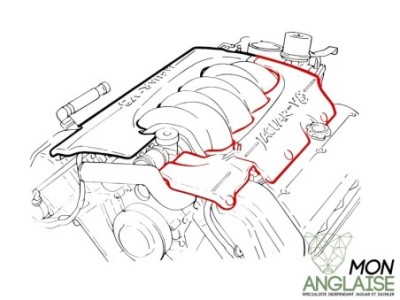 Couvercle moteur gauche Jaguar V8 Jaguar XK8 1999-2006 | NJC3921BB