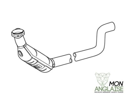 Catalyseur gauche 3.0L Jaguar S-Type de 2001 à 2002 Référence OE : XR818024