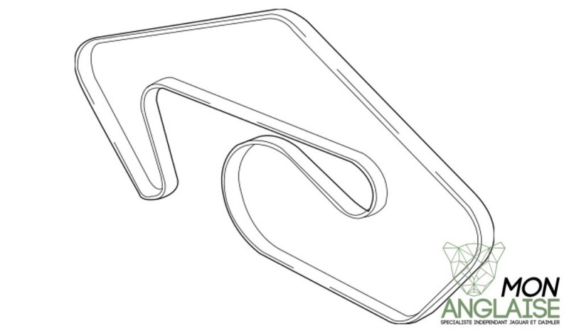 Courroie d'accessoires Jaguar F-Type de 2015 à 2015 Référence OE : T2R16360