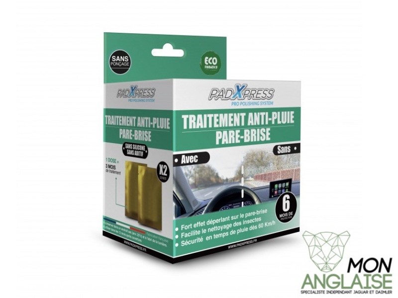 Traitement anti-pluie pare-brise PadXpress® Jaguar New XJ de 2010 à 2019 Référence OE : PADPABR