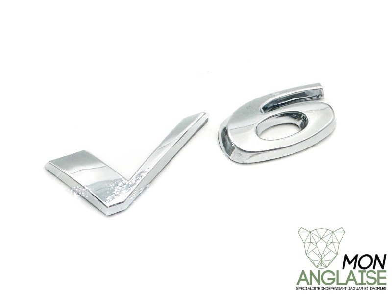 Badge - logo V6 Jaguar New XJ de 2010 à 2019