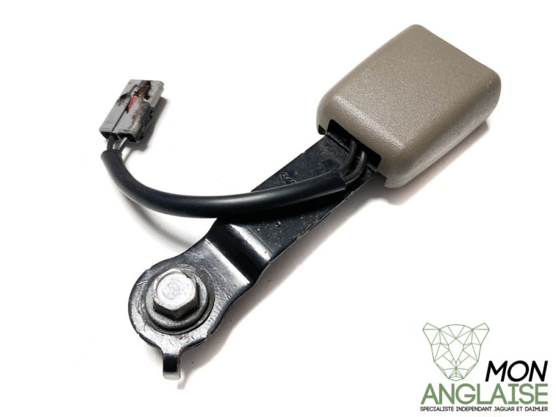 Boucle de ceinture avant droite sable RHD - UK Jaguar S-Type de 1999 à 2000 Référence OE : XR81435AEK