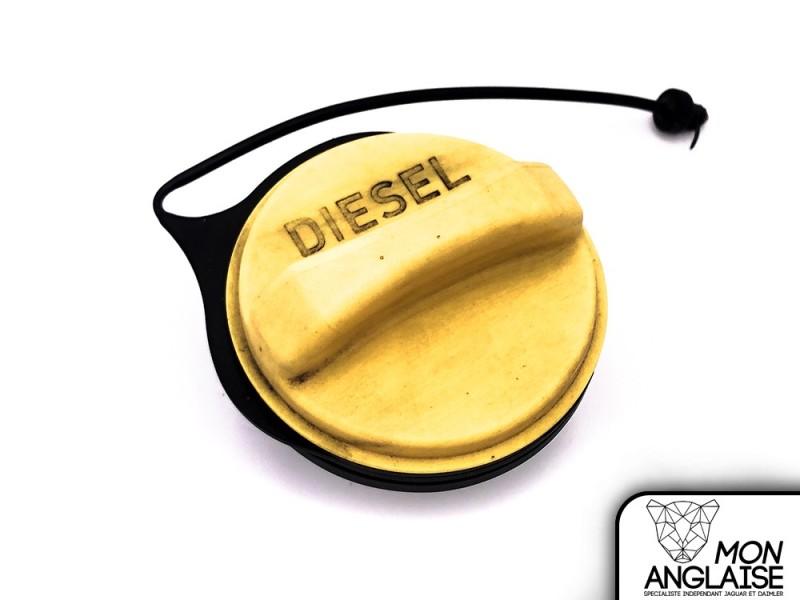 Bouchon de réservoir de carburant diesel jaune Jaguar S-Type de 2004 à 2008 Référence OE : XR854780J