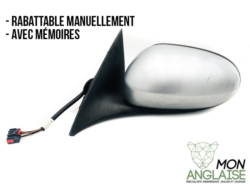 Rétroviseur extérieur gauche (8 fils) Jaguar X-Type de 2001 à 2008 Référence OE : C2S51665