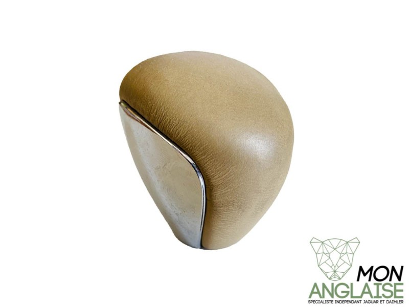Pommeau de levier de vitesse chrome/sable Jaguar X-Type de 2001 à 2009 Référence OE : C2P6968AEK