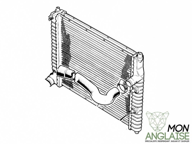 Radiateur de refroidissement (Boite manuelle) Jaguar X300 de 1995 à 1997 Référence OE : MNA4190EB