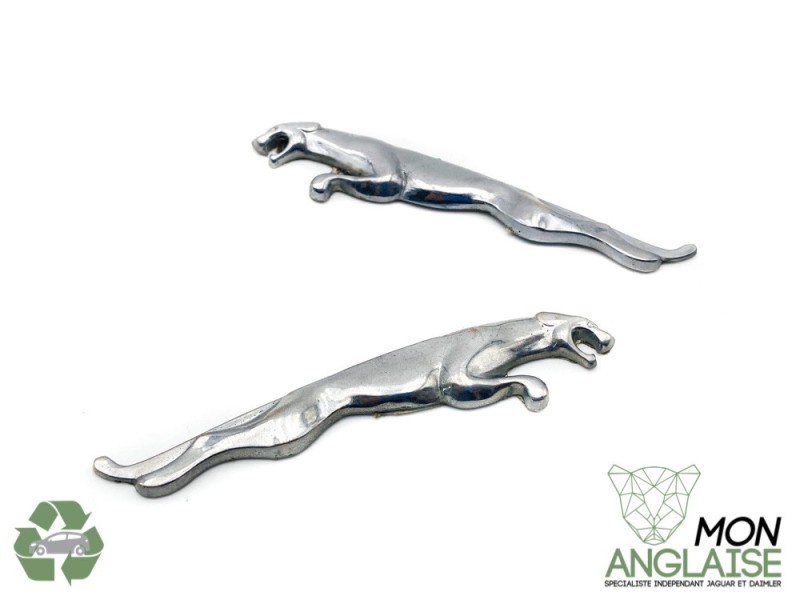 Paire de badge Jaguar d'ailes Jaguar XJ8 de 1998 à 2002 Référence OE : JAGAILES
